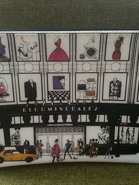 Bloomingdale's Black, White & Pink Storefront Illustration Pouch